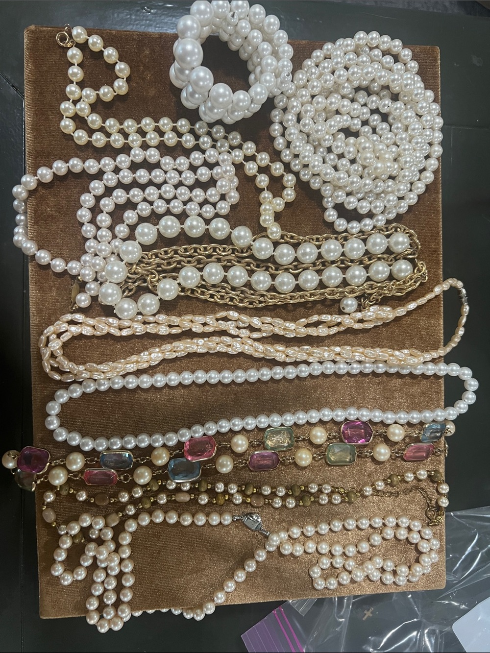 Classic Ivory Pearl Necklace and Bracelet Set - Women Jewelry